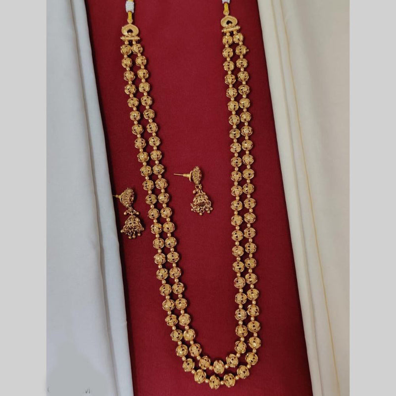 Manisha Jewellery Gold Plated Beads Long Necklace Set