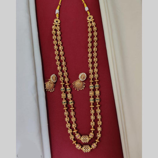 Manisha Jewellery Gold Plated Beads Long Necklace Set