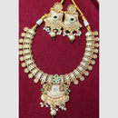 Manisha Jewellery Gold Plated Pota Stone Meenakari Necklace Se