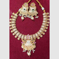 Manisha Jewellery Gold Plated Pota Stone Meenakari Necklace Se