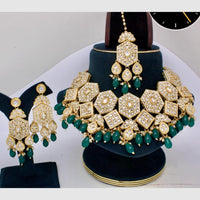 Manisha Jewellery Gold Plated Kundan Stone And Beads Necklace Set