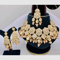 Manisha Jewellery Gold Plated Kundan Stone And Beads Necklace Set