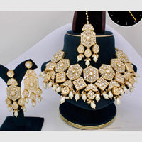 Manisha Jewellery Gold Plated Kundan Stone And Beads Necklace Set