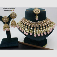 Manisha Jewellery Gold Plated Crystal Stone And Beads Necklace Set