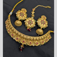 Manisha Jewellery Gold Plated Kundan Stone And Pearls Necklace Set