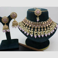 Manisha Jewellery Gold Plated Crystal Stone And Beads Necklace Set