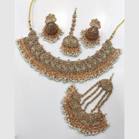 Manisha Jewellery Gold Plated Crystal Stone And Pearls Necklace Set