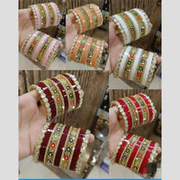 Manisha Jewellery Gold Plated Crystal Stone Acrylic Bangles Set