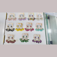 Manisha Jewellery Gold Plated Kundan Stone And Beads Dangler Earrings