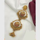 Manisha Jewellery Gold Plated Pota Temple Choti Traditional With Green & Pink Hair Accessory