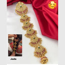 Manisha Jewellery Gold Plated Pota Choti Traditional With Green & Pink Hair Accessory