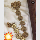 Manisha Jewellery Gold Plated Pota Temple Choti Traditional With Green & Pink Hair Accessory