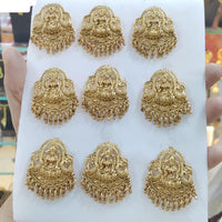 Manisha Jewellery Gold Plated Pota Temple Choti Traditional With Green & Pink Hair Accessory
