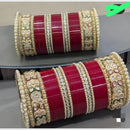 Manisha Jewellery Gold Plated With Kundan And Meenakari Ethnic Acrylic Bangles Set