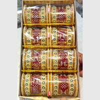 Manisha Jewellery Gold Plated With Kundan And Meenakari Ethnic Acrylic Bangles Set