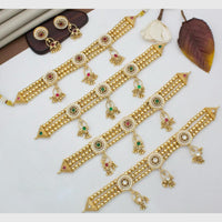 Manisha Jewellery Gold Plated Pota & Pearls  Festive Wear  Necklace Set