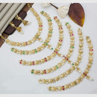 Manisha Jewellery Gold Plated Pota Festive Wear  Necklace Set