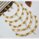Manisha Jewellery Gold Plated Crystal and Pearls Festive Wear  Necklace Set