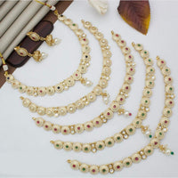 Manisha Jewellery Gold Plated Pota Festive Wear  Necklace Set