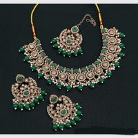 Manisha Jewellery Gold Plated Crystal & Beads Elegant Necklace Set