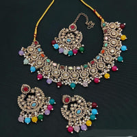 Manisha Jewellery Gold Plated Crystal & Beads Elegant Necklace Set