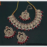 Manisha Jewellery Gold Plated Crystal & Beads Elegant Necklace Set