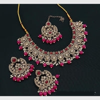 Manisha Jewellery Gold Plated Crystal & Beads Elegant Necklace Set