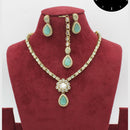 Manisha Jewellery Gold Plated Austrian And Crystal  Festive Wear Necklace Set