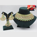 Manisha Jewellery Designer Gold Plated Ethnic Crystal Choker Necklace Set