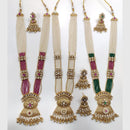 Manisha Jewellery Designer Gold Plated Kundan and Pearls Timeless Ethnic Long Necklace Set