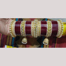 Manisha Jewellery Gold Plated Kundan & Austrian Stone Acrylic Traditional Bridal Bangle Set
