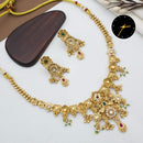 Manisha Jewellery Regal Charm Kundan & Pearl Gold Plated Necklace Set