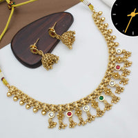 Manisha Jewellery Regal Charm Kundan & Pearl Gold Plated Necklace Set