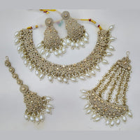 Manisha Jewellery Radiant Grace Gold-Plated Crystal & Beaded Necklace Set