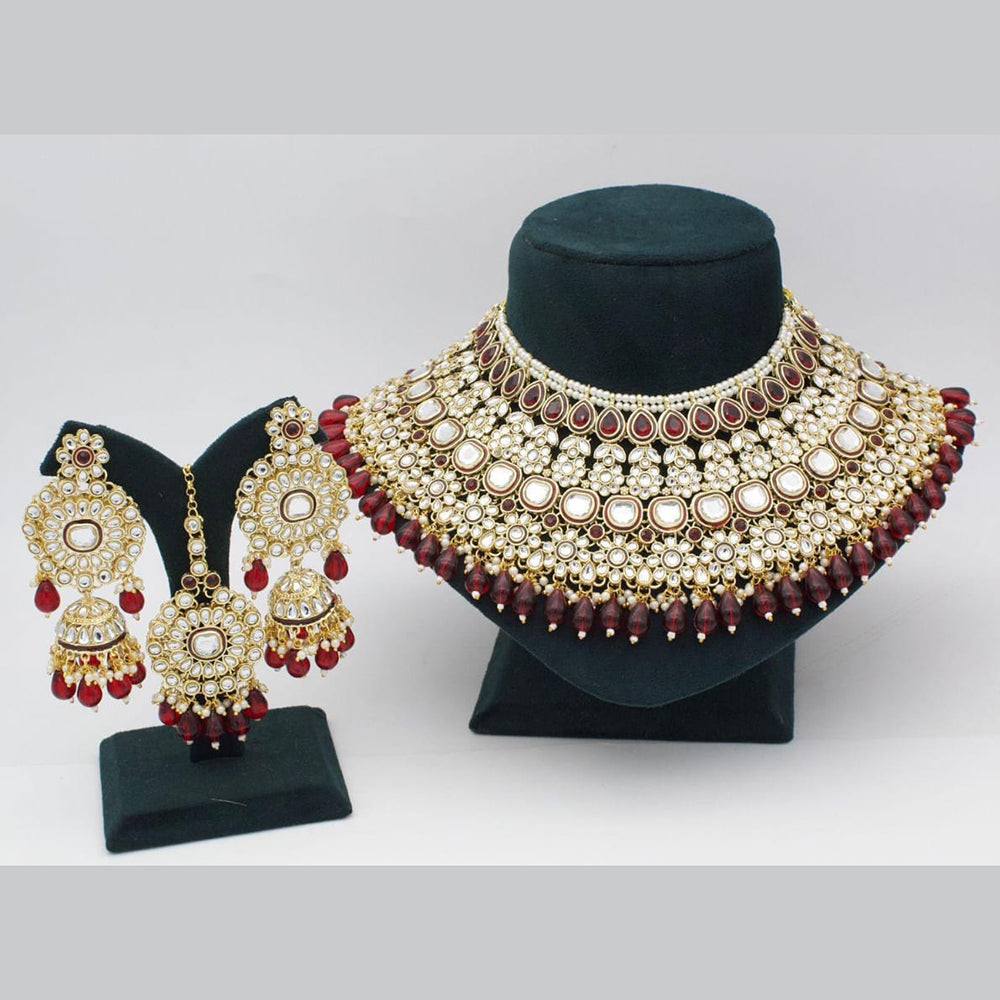 Manisha Jewellery Royal Touch Kundan And Pearl Choker Necklace Set