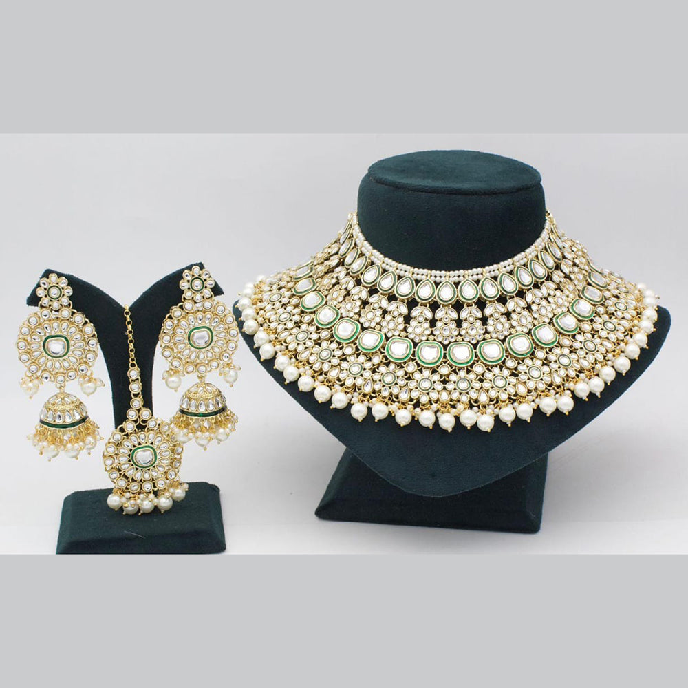 Manisha Jewellery Royal Touch Kundan And Pearl Choker Necklace Set