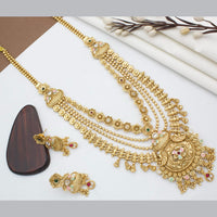 Manisha Jewellery Royal Heritage Kundan Stone, Beads And Meenakari Art Long Necklace Set