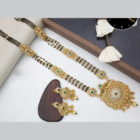 Manisha Jewellery Royal Aura Gold Plated Pota And Meenakari Mangalsutra