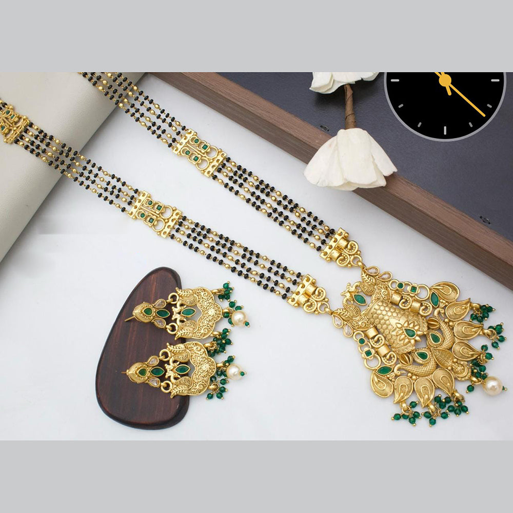 Manisha Jewellery Royal Aura Gold Plated Pota Mangalsutra