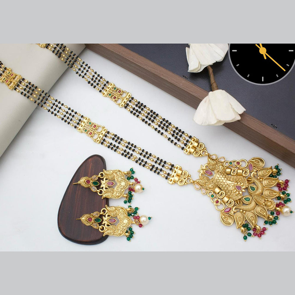 Manisha Jewellery Royal Aura Gold Plated Pota Mangalsutra