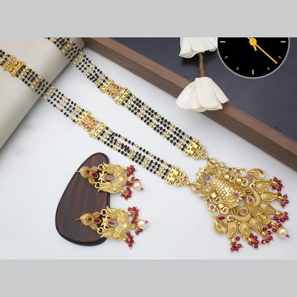 Manisha Jewellery Royal Aura Gold Plated Pota Mangalsutra
