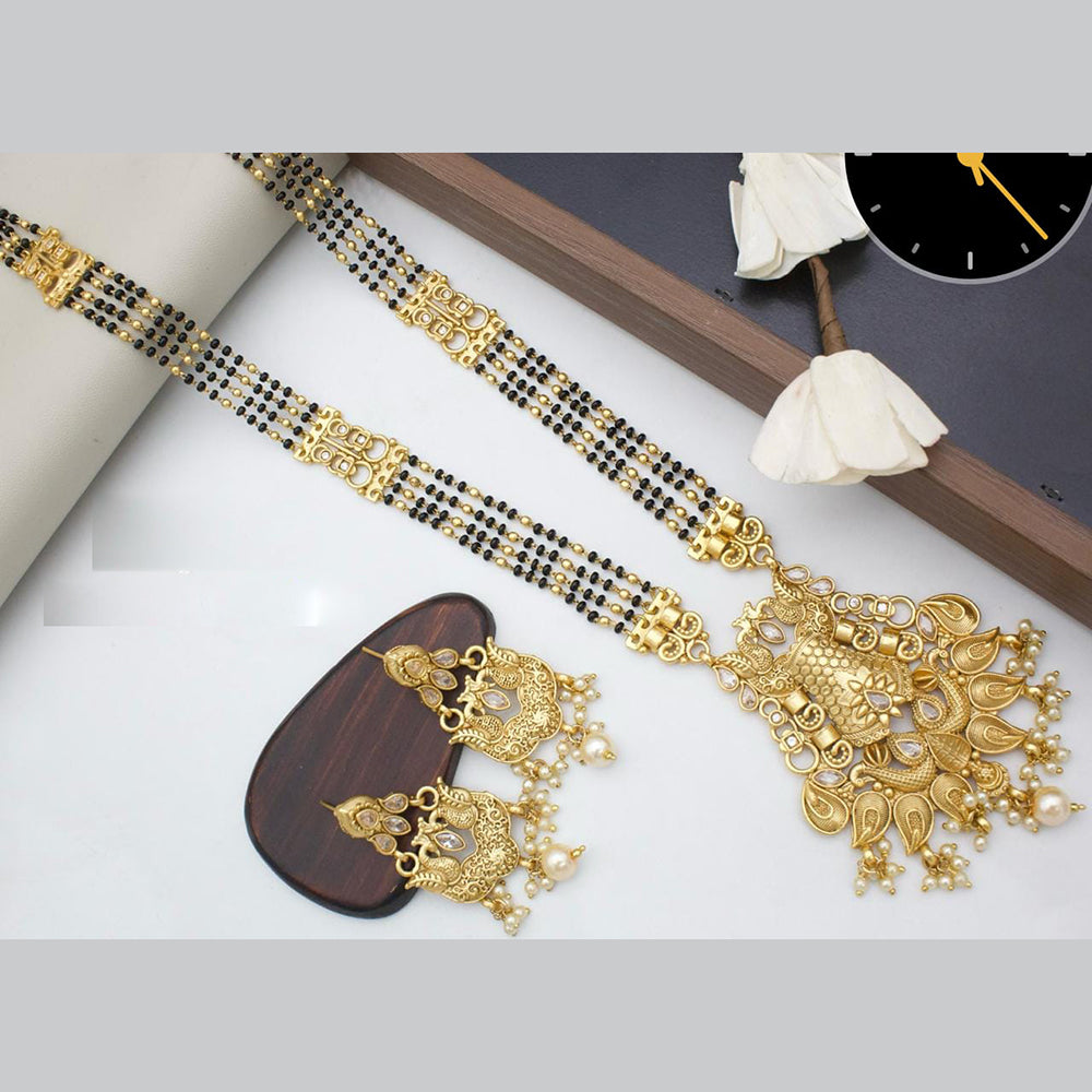 Manisha Jewellery Royal Aura Gold Plated Pota Mangalsutra