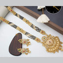 Manisha Jewellery Royal Aura Gold Plated Pota And Meenakari Mangalsutra