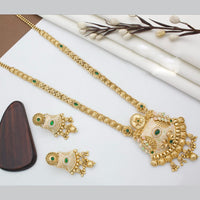 Manisha Jewellery Royal Aura Gold Plated Pota And Meenakari Mangalsutra