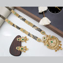Manisha Jewellery Royal Aura Gold Plated Pota And Meenakari Mangalsutra