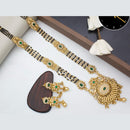 Manisha Jewellery Royal Aura Gold Plated Pota And Meenakari Mangalsutra