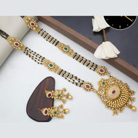 Manisha Jewellery Royal Aura Gold Plated Pota And Meenakari Mangalsutra