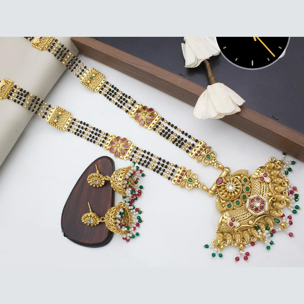 Manisha Jewellery Royal Aura Gold Plated Pota Mangalsutra