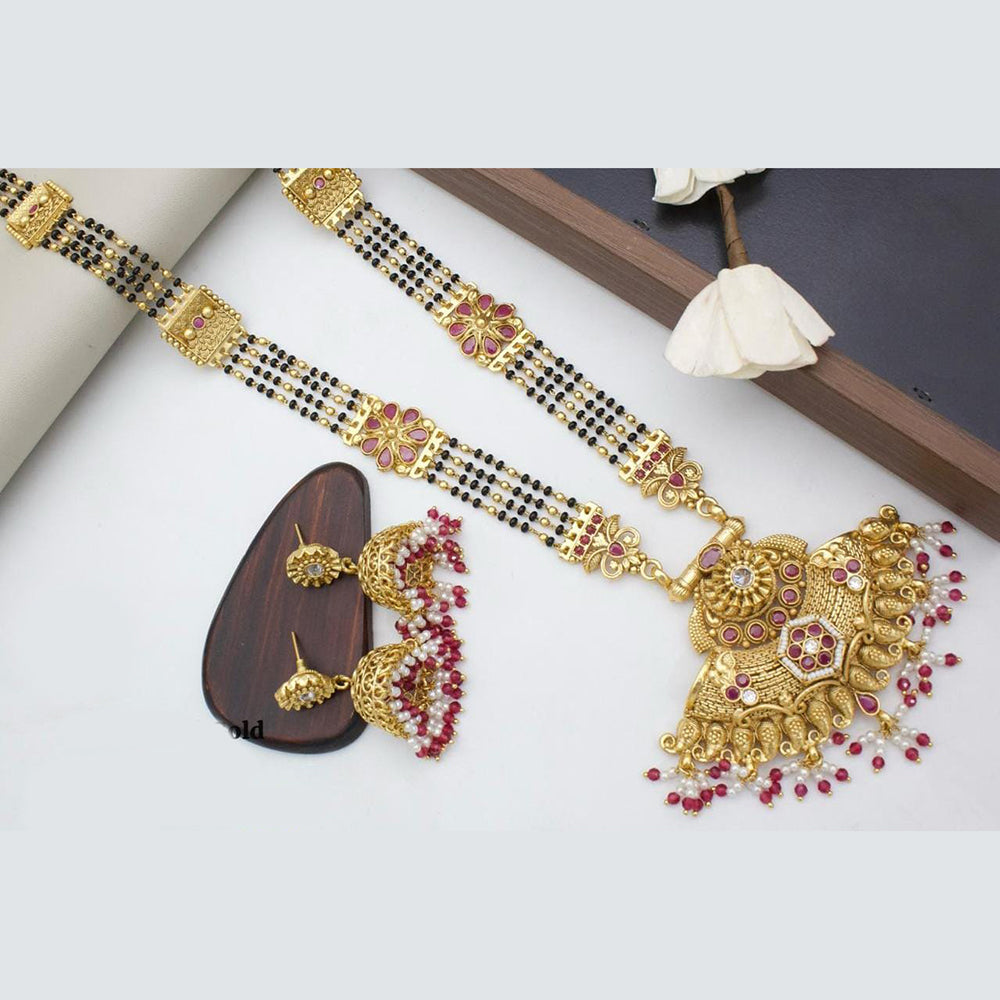 Manisha Jewellery Royal Aura Gold Plated Pota Mangalsutra