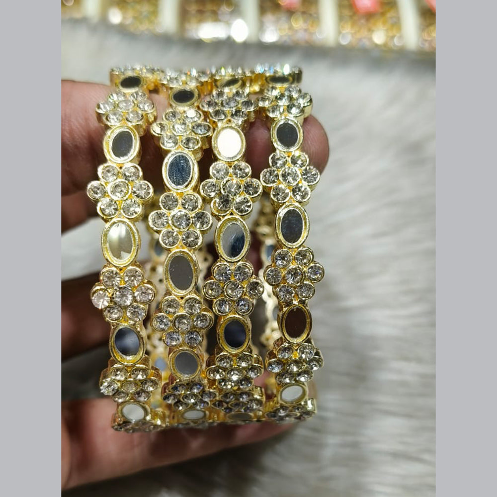 Manisha Jewellery Radiant Reflections Gold Plated Mirror And Austrian Stone Bangles